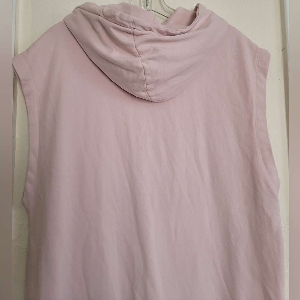 New Zara Pink Washed Plush Sweatshirt Dress Y2K Hoodie 1990 Los Angeles Small - Picture 11 of 15